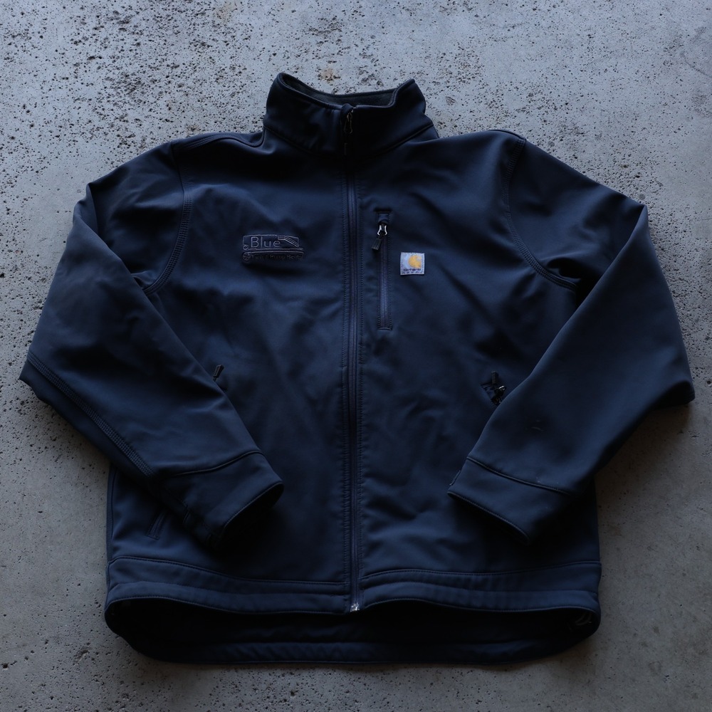 Carhartt Rain Defender Crowley Softshell Jacket Mens Size Large Navy Relaxed Fit